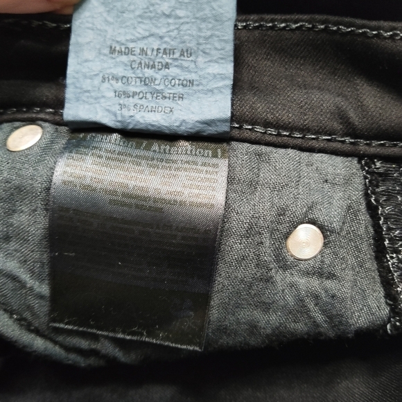 Second Yoga Black Denim Stretch Skirt Sz 29 Y2K Minimalist Made in Canada Jean - Picture 6 of 13